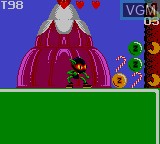 In-game screen of the game Zool - Ninja of the "Nth" Dimension on Sega Game Gear